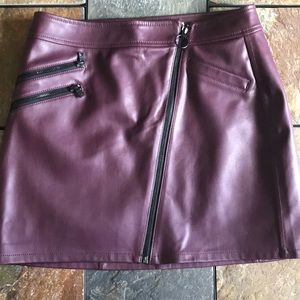 Plum Colored faux leather Skirt